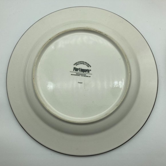 Set of 4 Pier 1 Bird Salad Dessert Lunch Plates 8.5" Handpainted Dolomite - Picture 5 of 6